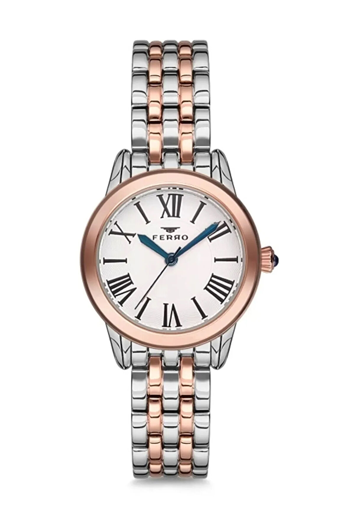 Rose ve Gümüş Çelik Kordon Kadın Kol Saati F2720A-980-E