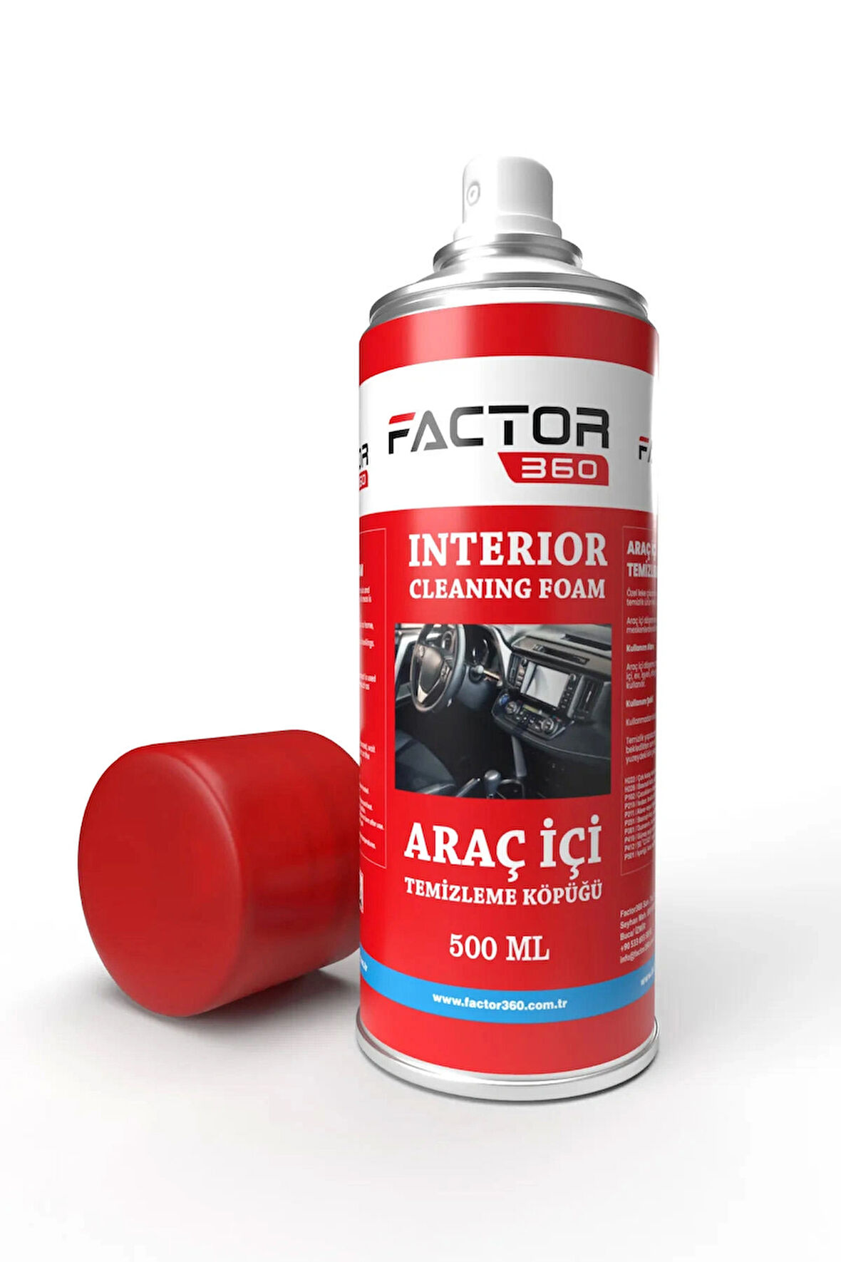 FACTOR 360 ARAÇ İÇİ TEMİZLEME KÖPÜĞÜ AEROSOL 500 ML