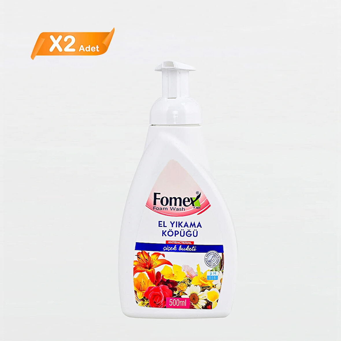 F401 Antibakteriyel Köpük Sabun 500 ml Pompalı 2 Adet