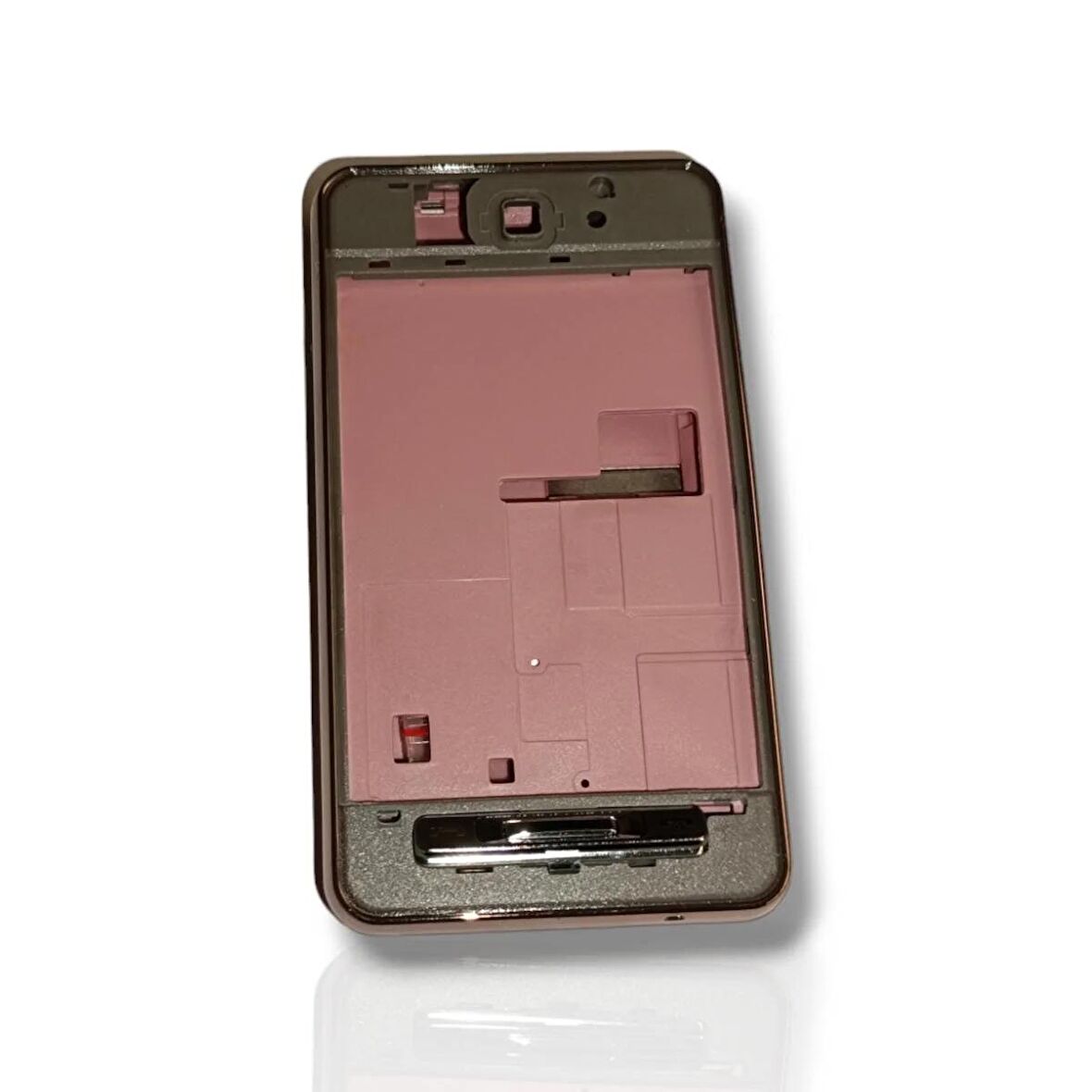 Samsung F480 Kasa Samsung Galaxy F480 Uyumlu Pembe Renk Orta Kasa Ön Arka Kapak Tuş Takımı 