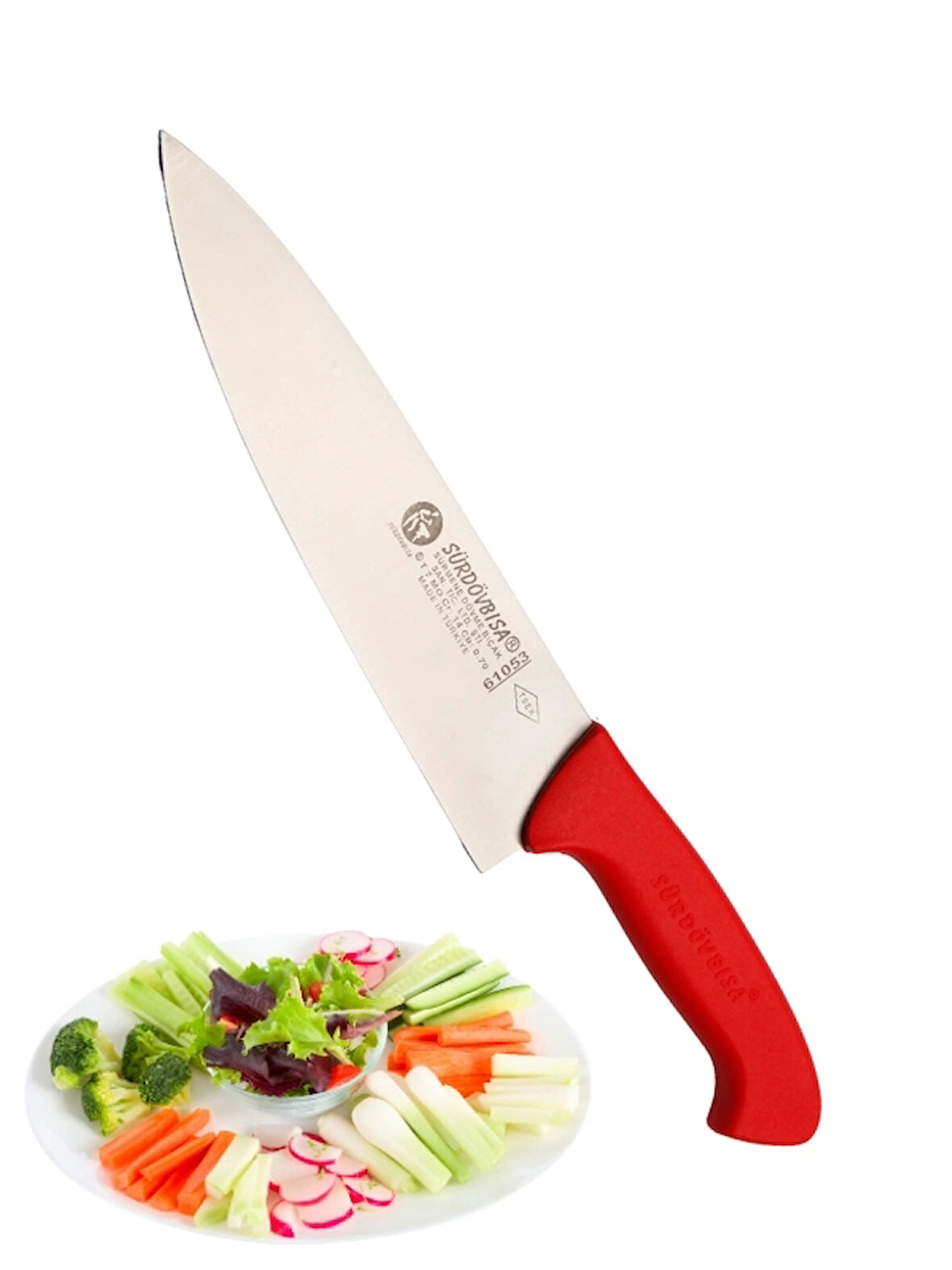 Sürdövbisa F61053 Plastik Pimsiz Sap Şef Bıçağı (SİYAH SAP)