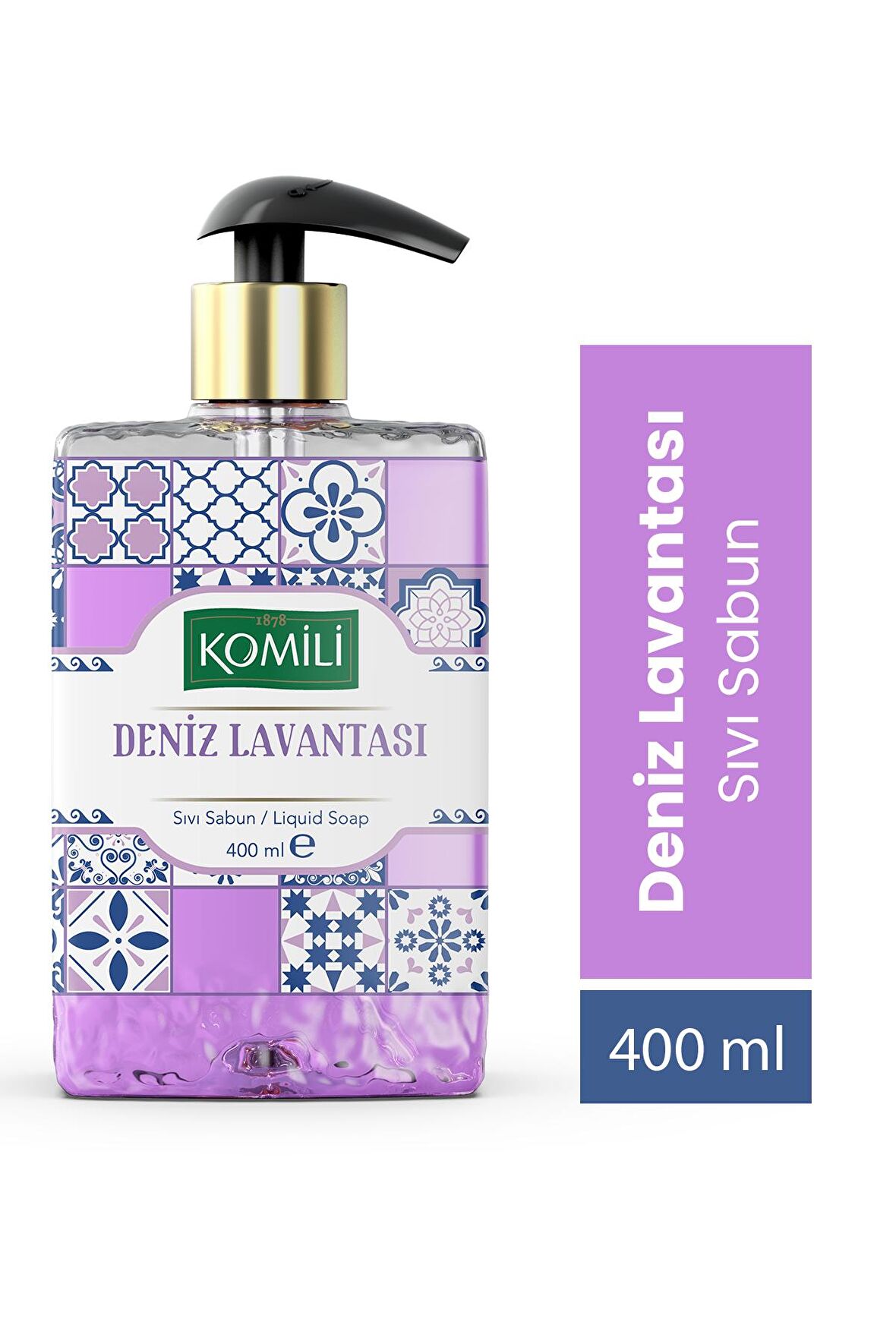 Komili Premium Deniz Lavantası Sıvı Sabun - Lavanta Kokulu - 400 ML