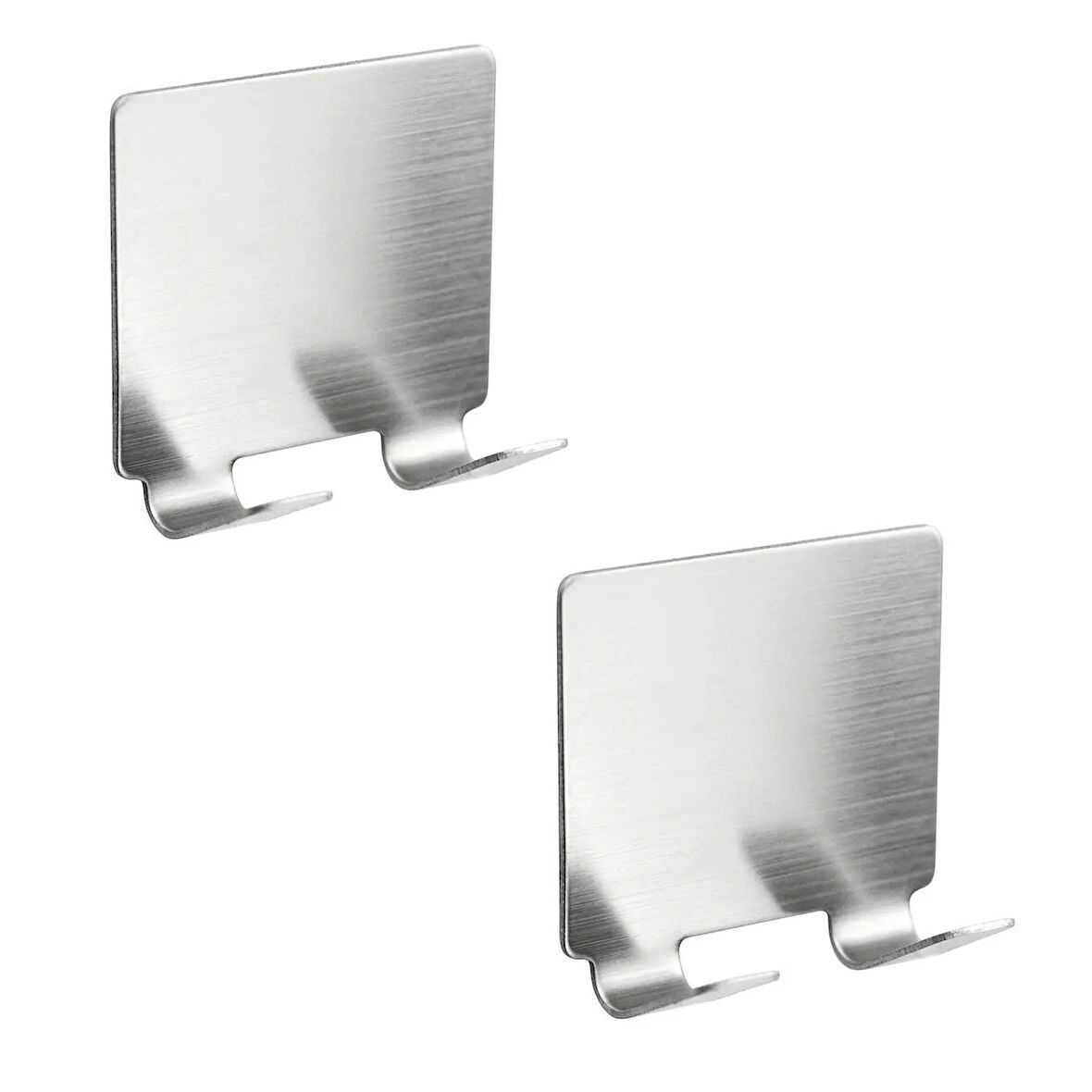 Microcase Çok Amaçlı Mutfak Banyo vb Alanlar için Metal Havlu Bornoz Askılık Kanca 2 Adet - GÜMÜŞ AL4962