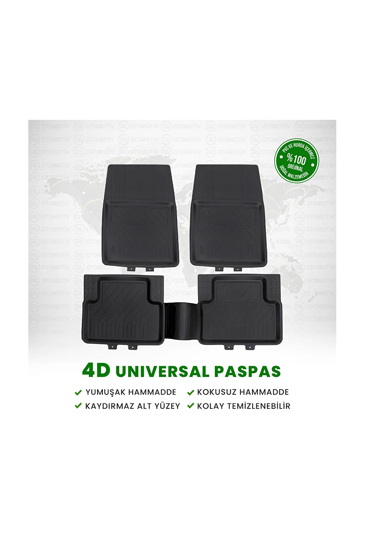 4D Universal Havuzlu Araç Paspası