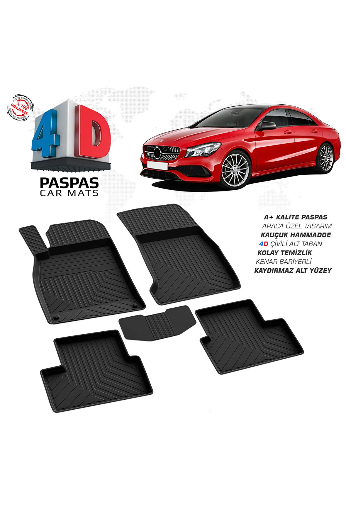 Mercedes CLA Serisi (C117) 4D Havuzlu Paspas 2013 – 2018 Model