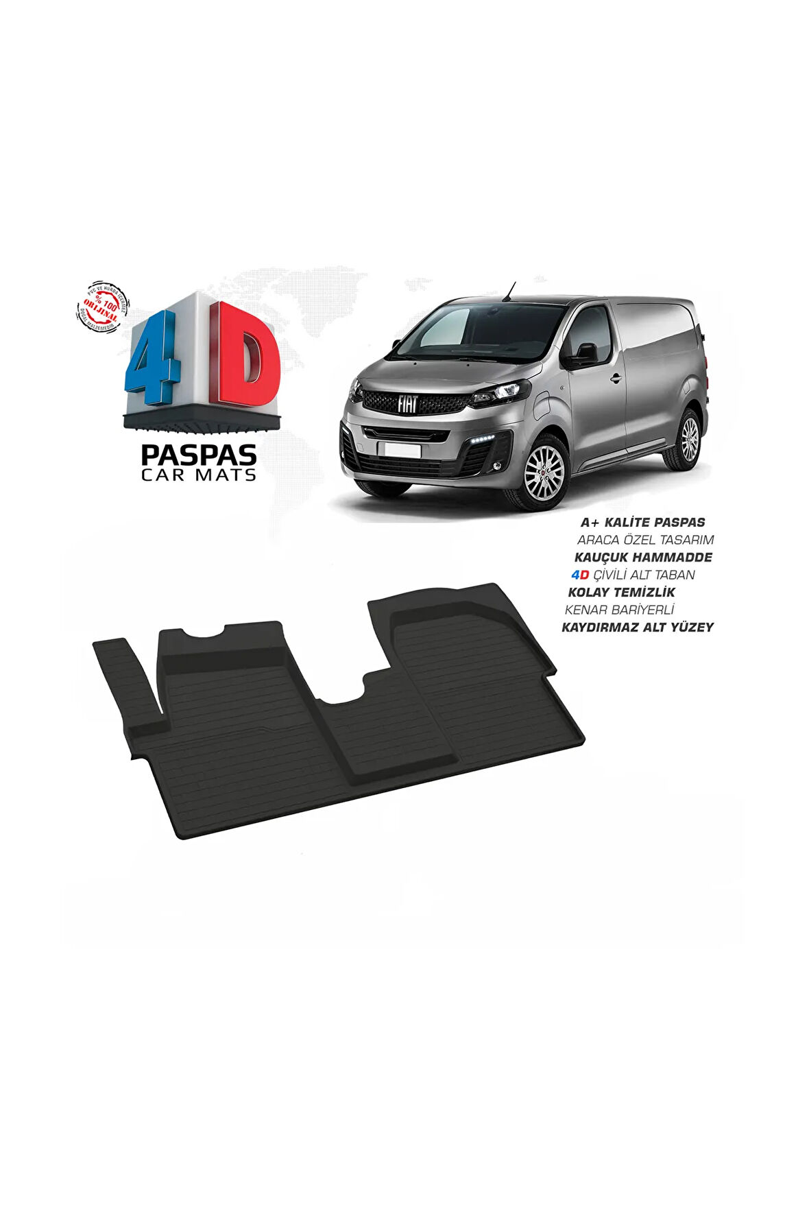 Fiat Scudo 4D Havuzlu Paspas 2022 Model Ve Sonrası