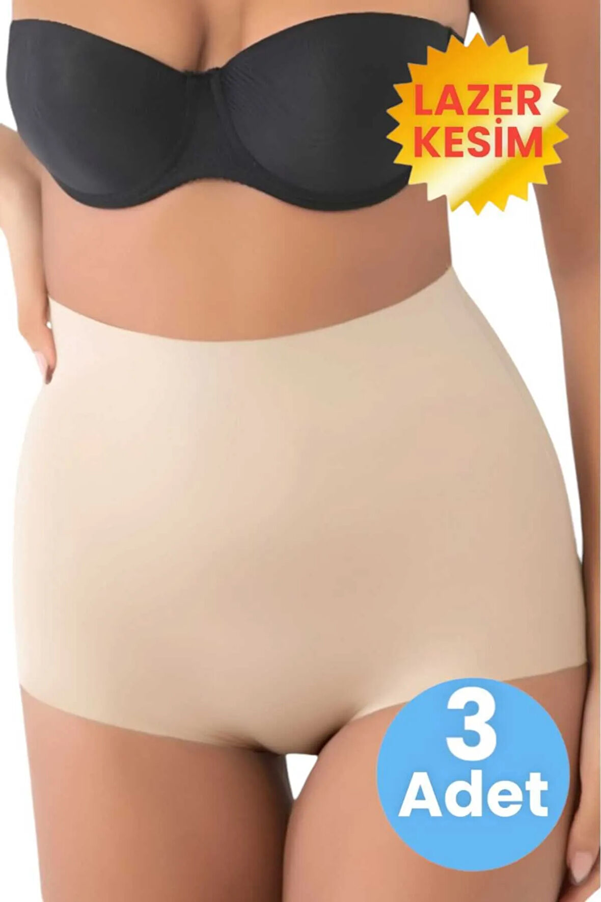 Uniquetrenders Kadın Lazer Kesim  İnceltici ve Toparlayıcı  Slip Külot Korse 3'lü Set