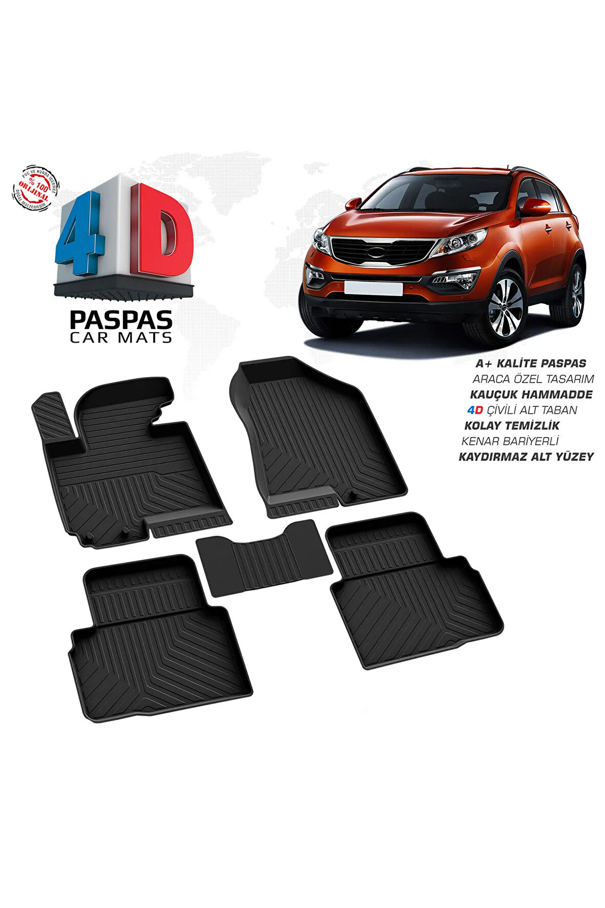 Kia Sportage 4D Havuzlu Paspas 2010 – 2015 Model