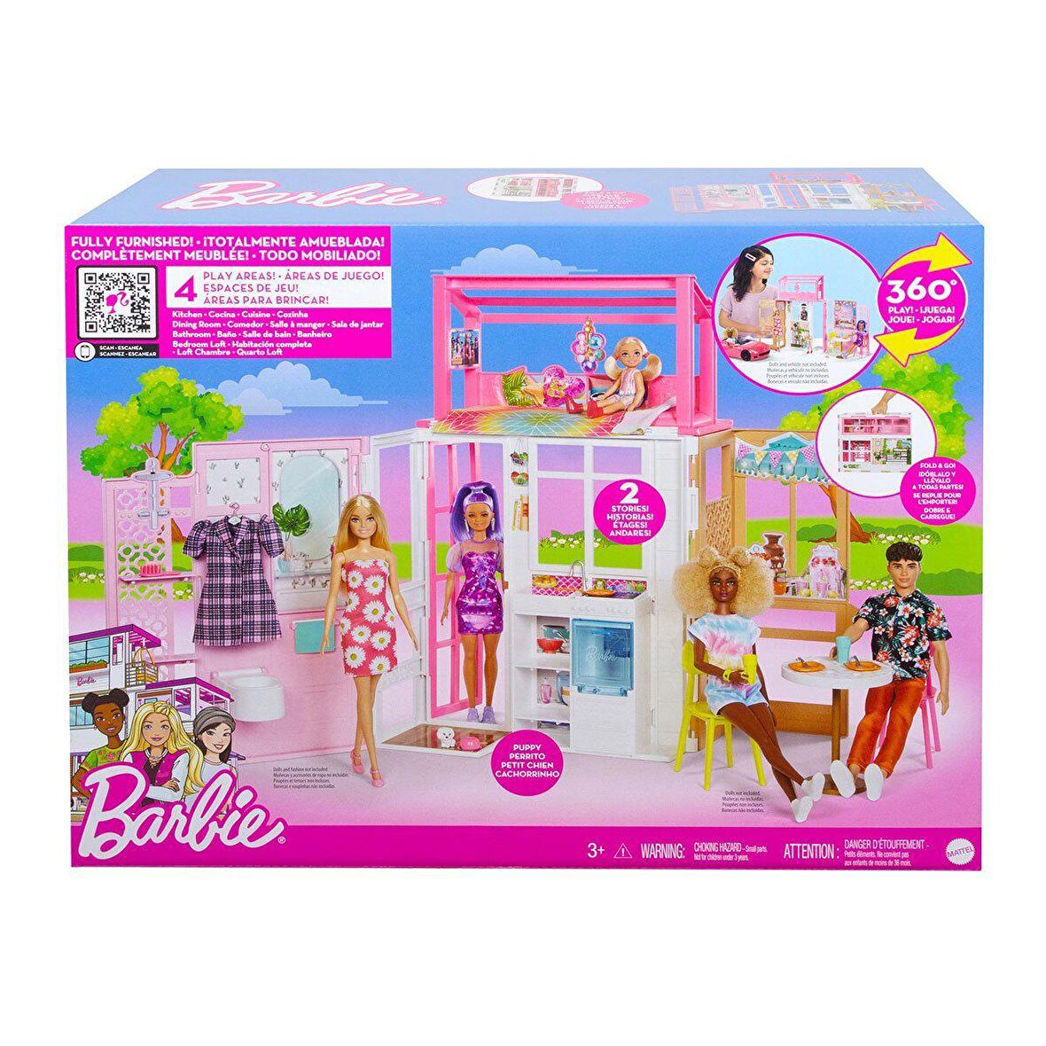 FABBATOYS HCD47 Barbie'nin Taşınabilir Portatif Evi