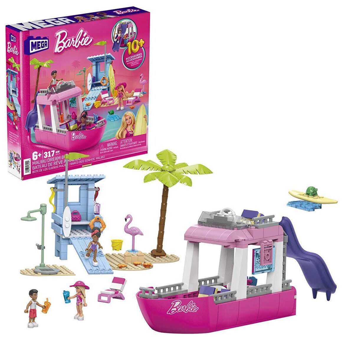 FABBATOYS HPN79 MEGA Barbie® Malibu Rüya Teknesi™ 317 parça +6 yaş