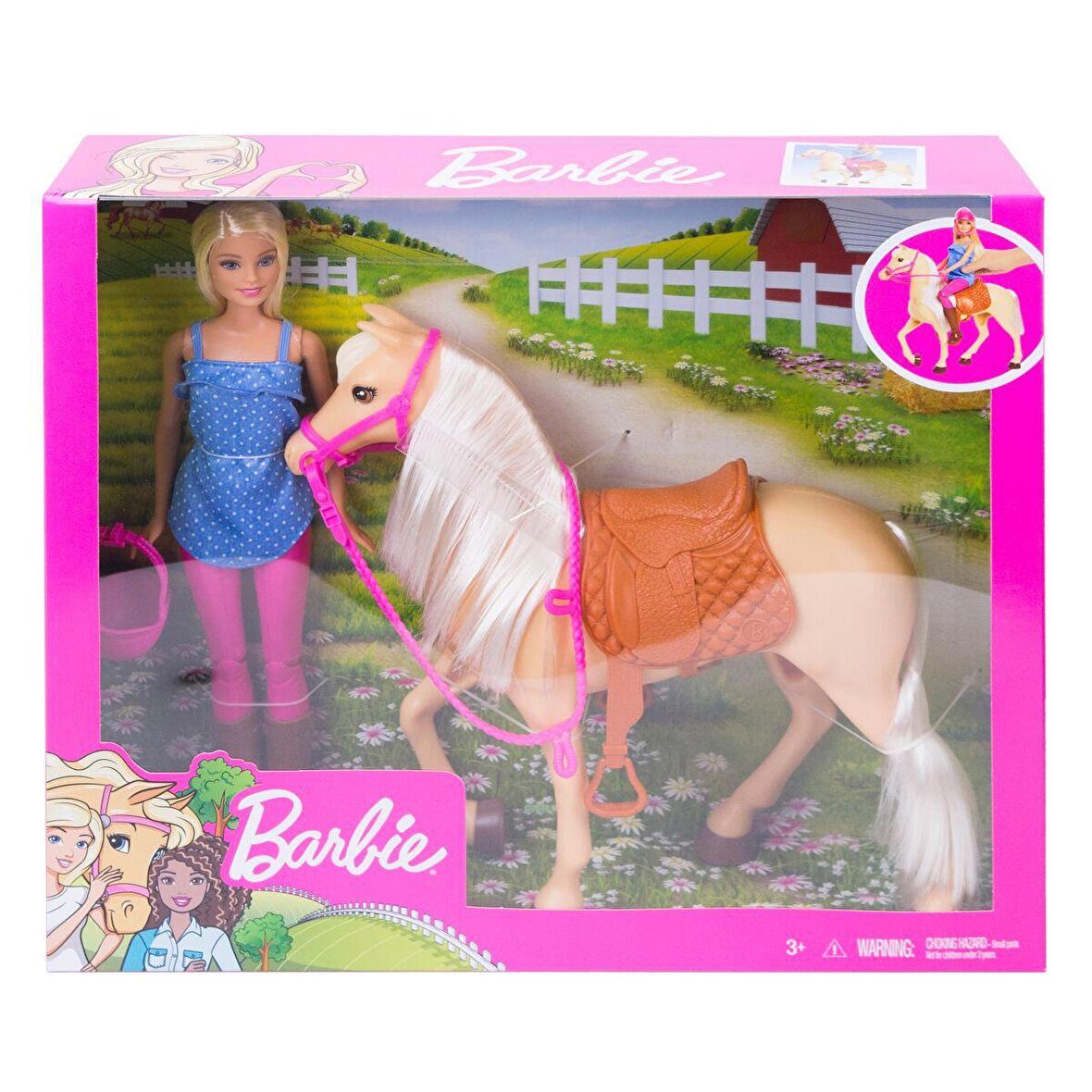 FABBATOYS FXH13 Barbie ve Güzel Atı Oyun Set
