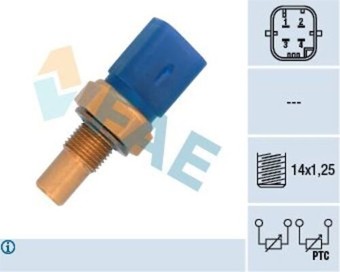 FAE 33791 Hararet Müşürü Partner Berlingo DW8 4 Fişli (Mavi) 1338.87