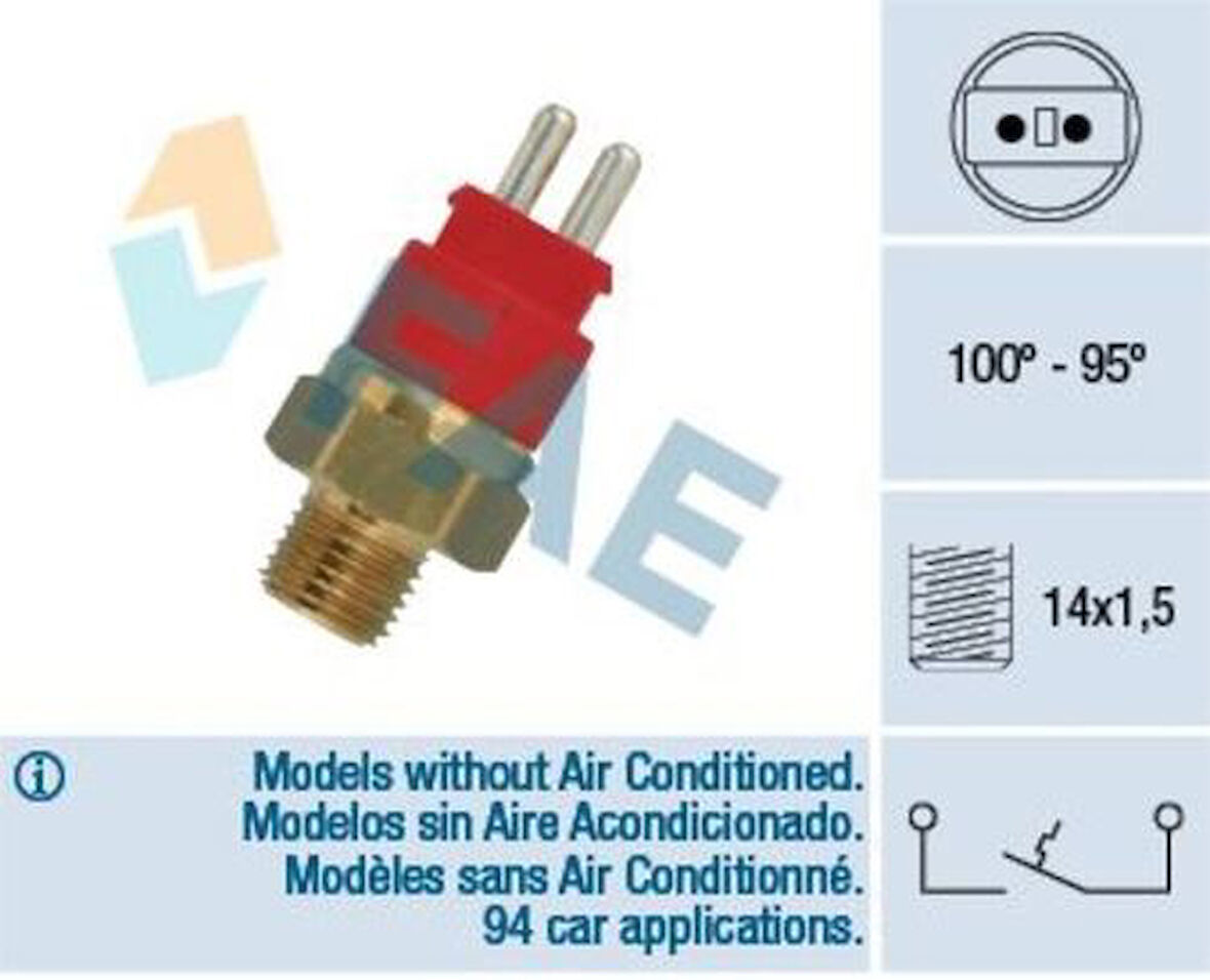 FAE 36250 Hararet Müşürü (Radyatör Fanı İçin) 190 W201 89-93 W124 85-93 W140 93-98 W463 89-92 A0065454024