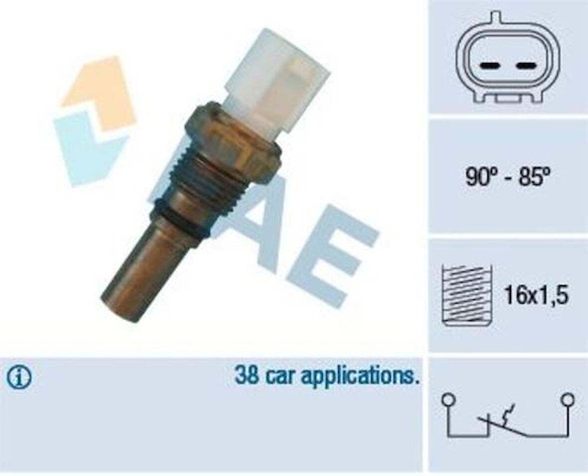 FAE 36540 Hararet Müşürü Carina Celica Corolla 1.9D 2.0 92 97 RAV4 2.0 16V 94 01 8942806010