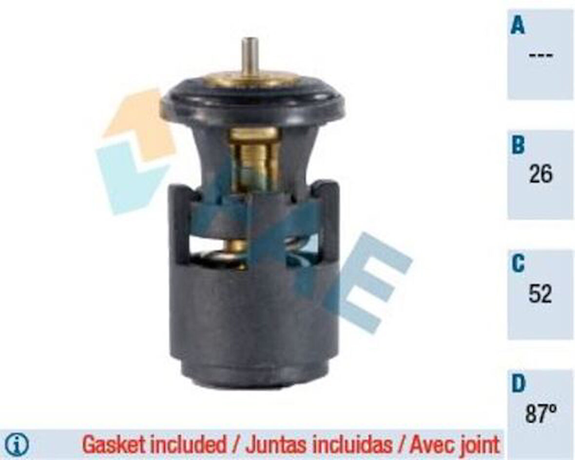 FAE 5320687 Termostat Tx 41 87D(87CC) Volkswagen Polo-Cordoba-Fabia AEE-Alm-Aft 1.6 94-98 032121110B