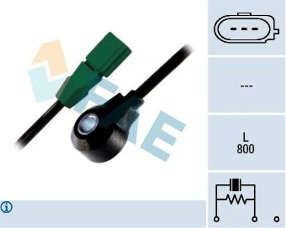 FAE 60192 Vuruntu Sensörü Passat 01-05 A4 99-08 A6 98-05 Superb 02-08 ALZ AWT Azm Alt 07D905377