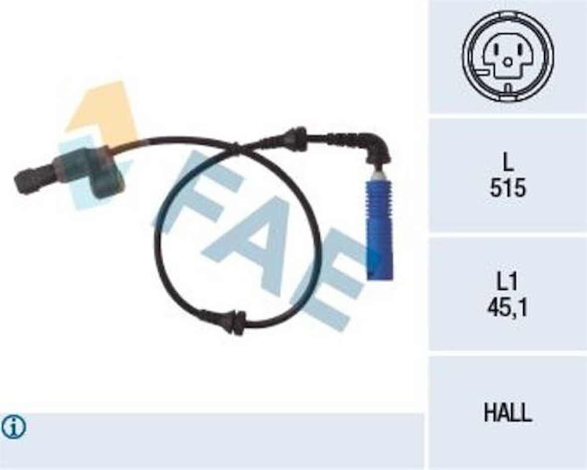FAE 78033 Sensör ABS E46 Ön Sağ 09/01 34526752682
