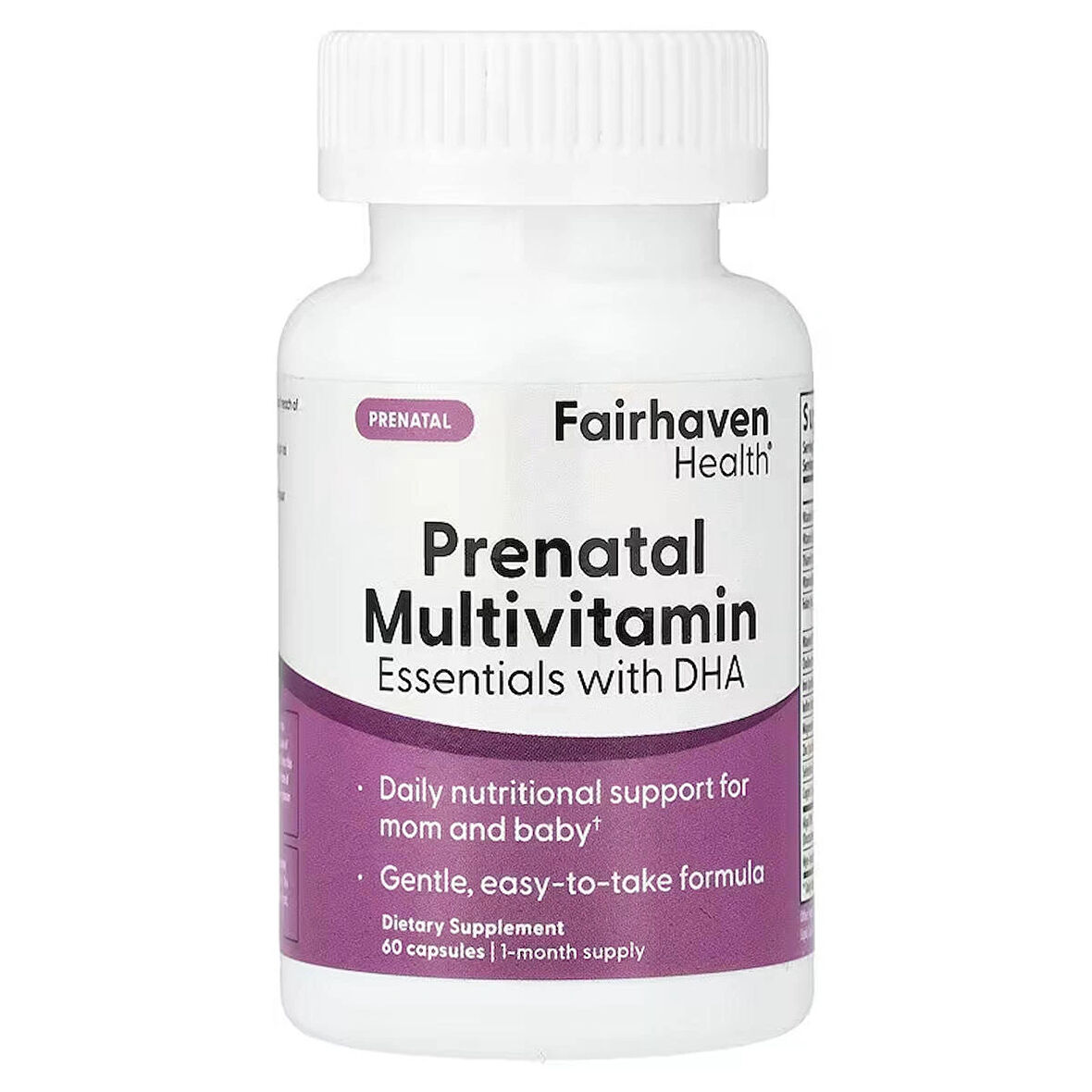 Fairhaven Health Prenatal Women Multivitamin DHA Vitamin Choline Myo-Inositol Citrus Moms & Maternity 60 Caps