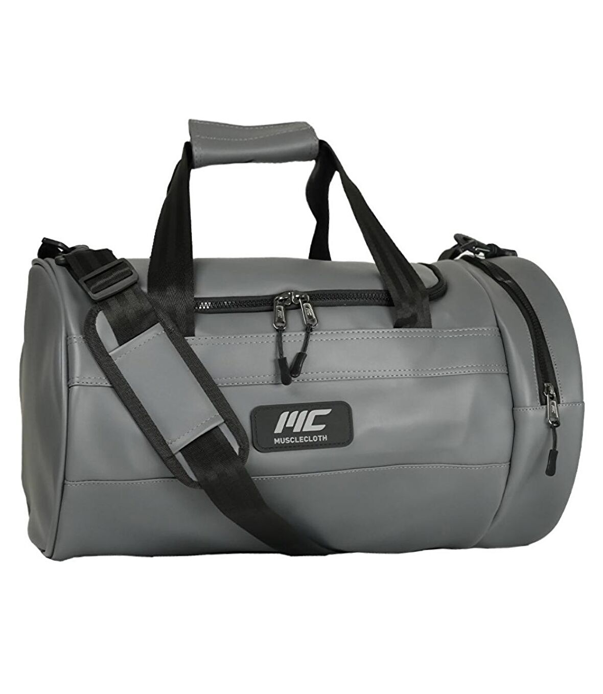 MuscleCloth Elite Duffel Bag Silindir Spor Çanta Füme