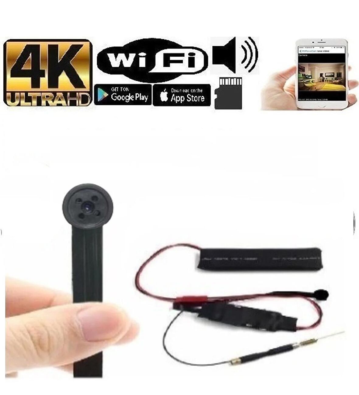 kamera online 4 K Düğme Gizli Wifi Kamera Canlı Izleme Ve Kayıt