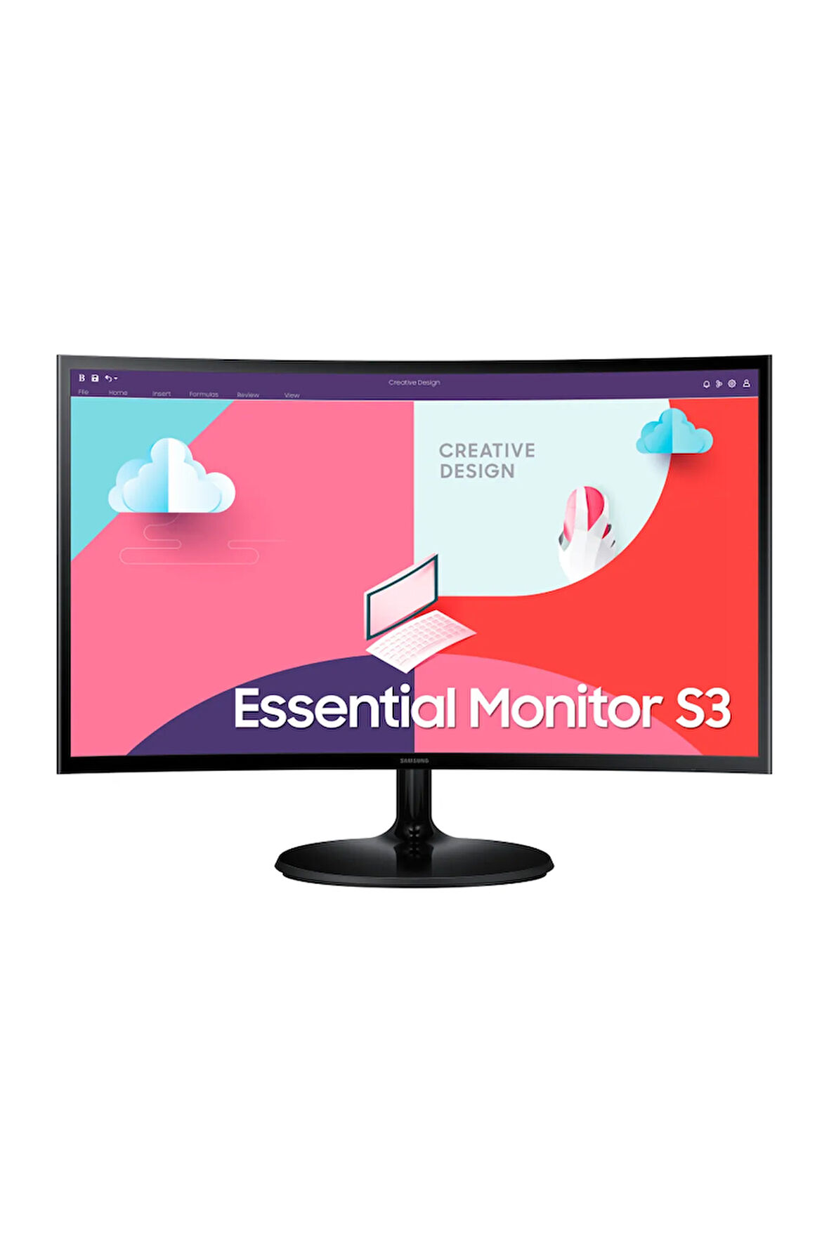 24" Essential Kavisli Monitör S3 S36C, C362EAUXUF Siyah