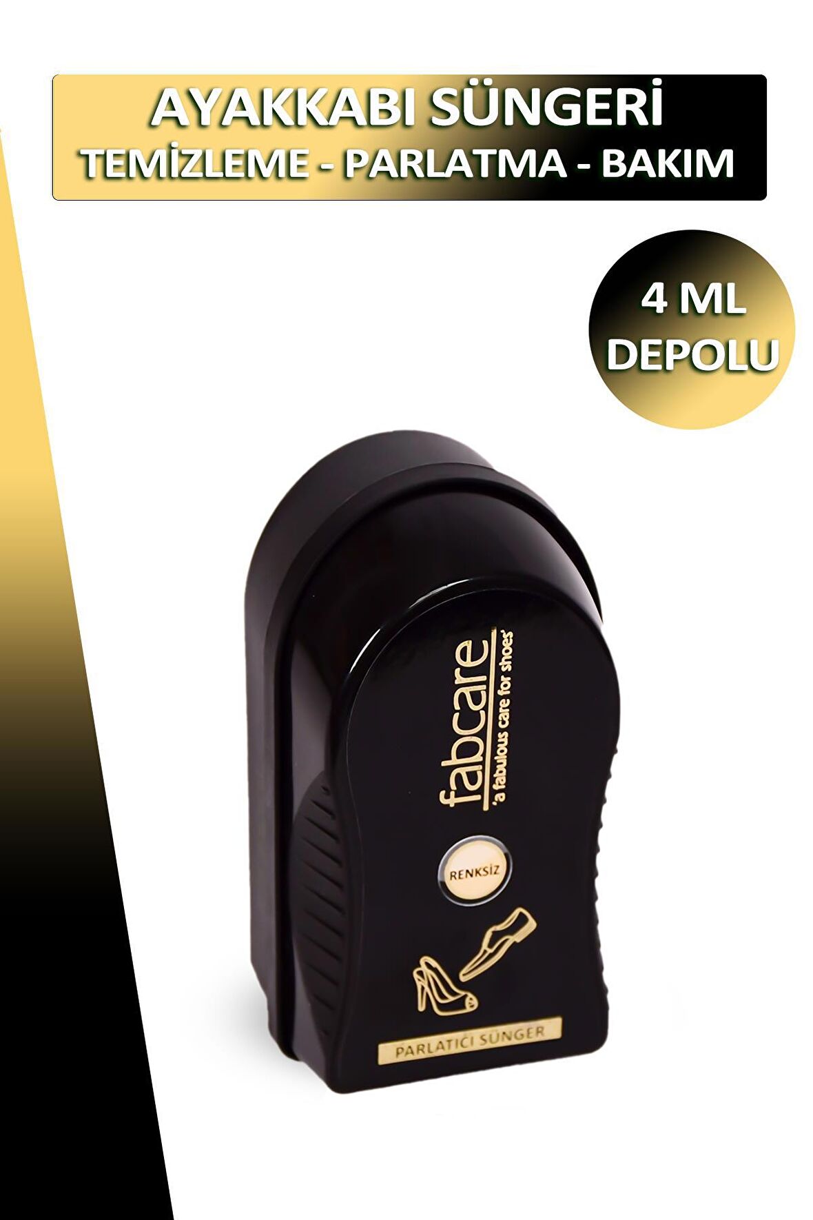 Bağcık + Fabcare Ayakkabı Temizleme ve Parlatma Bakım Süngeri 4 ML Set