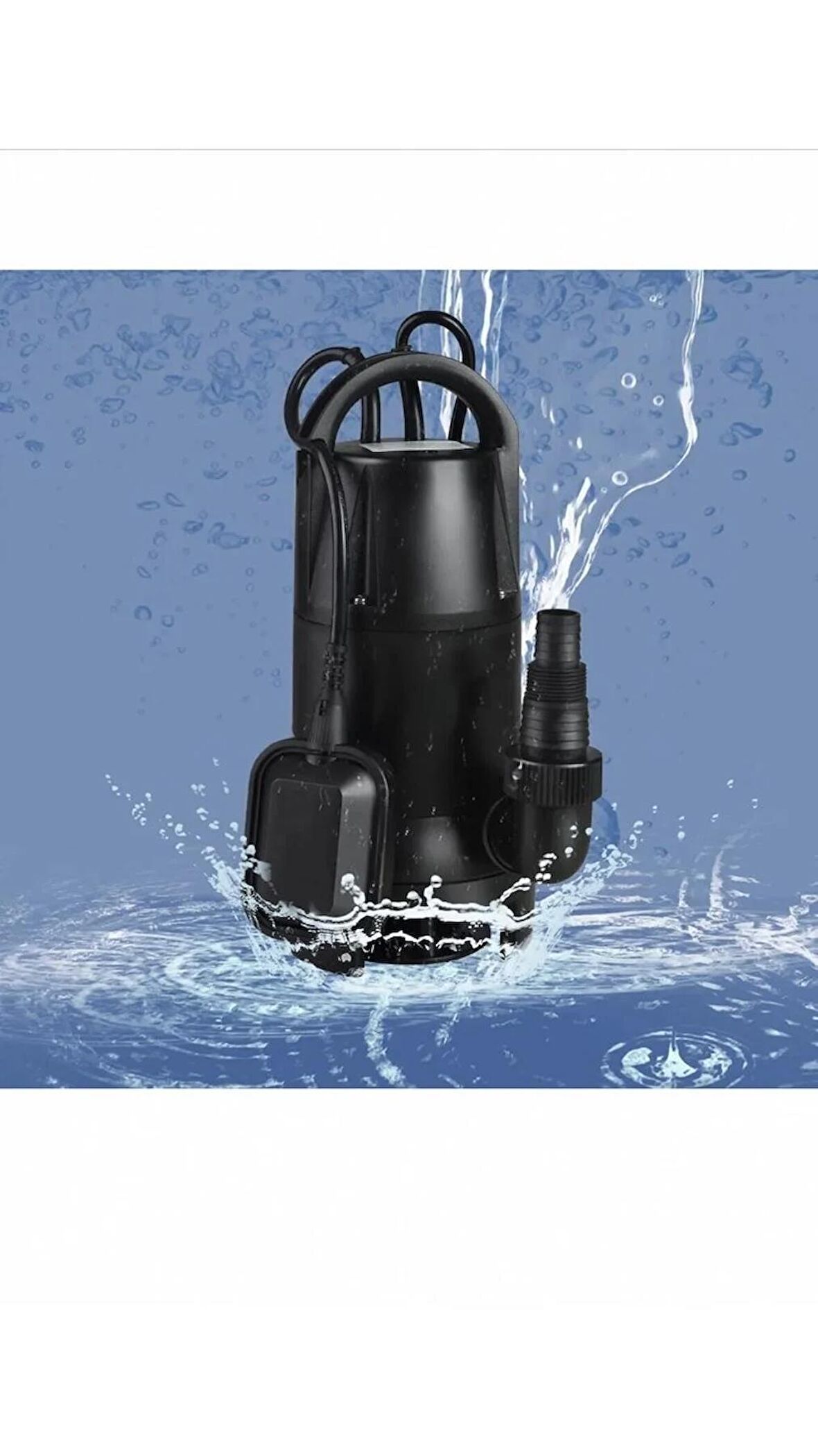 2 Hp 1.5 Kw Bakır Sargı Şamandıralı Kirli Temiz Yüzme Havuzu Gölet Sel Su Pompası -