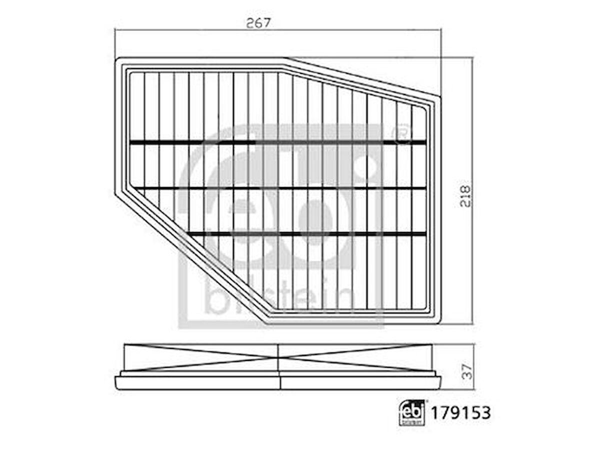 Febi 179153 Hava Filtresi Sağ (Zyl 1-4) BMW G30 G11 G12 G15 G15 13718699809