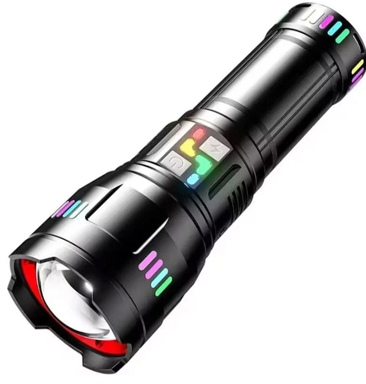 Pro F-3002 Alüminyum Tg Led Gece Şeritli Type-c Şarjlı El Feneri