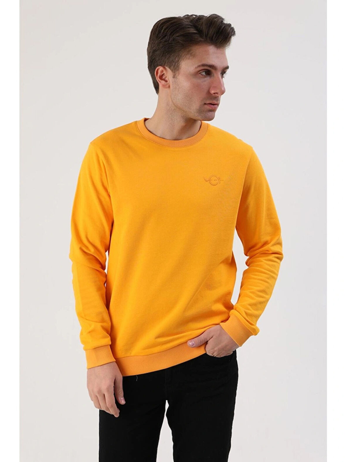 Fibula Moda Erkek Turuncu Sweatshirt
