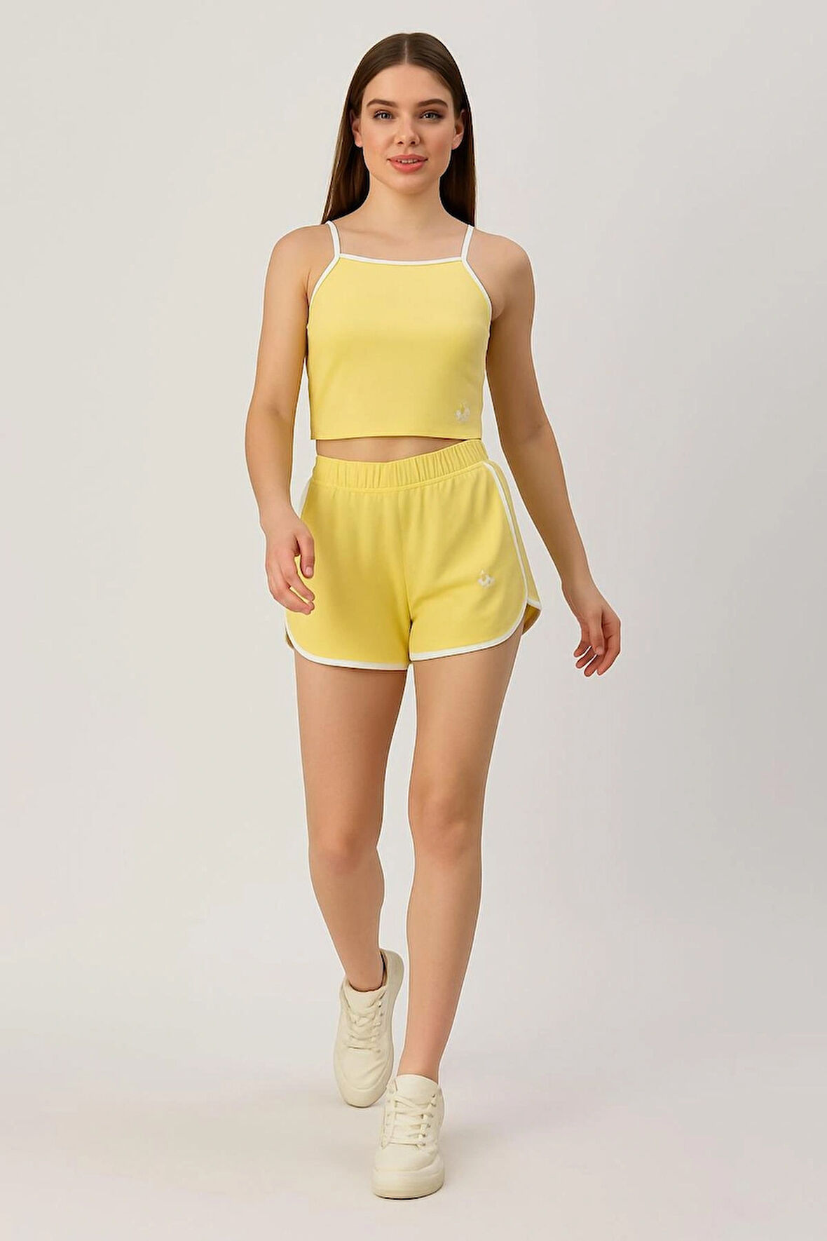 Fibula Moda Sarı Kadın Şort