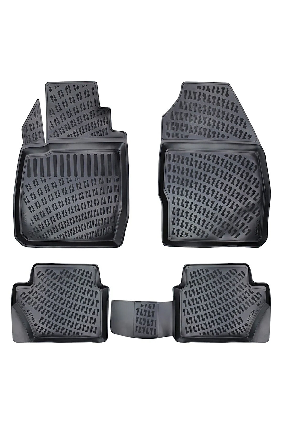 Ford Fiesta 2006 Araca Özel Tasarım 3D Havuzlu Paspas