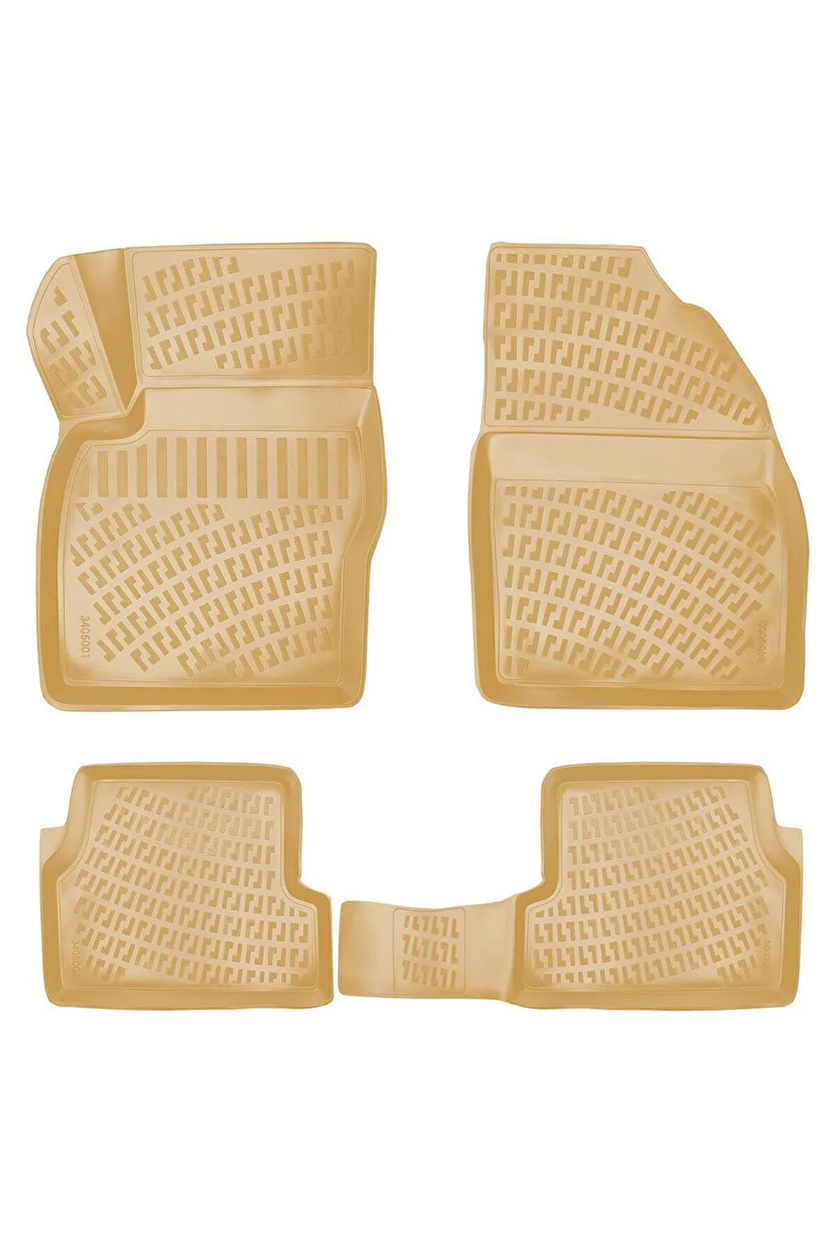 Ford Focus 2 2008 Araca Özel Tasarım 3D Havuzlu Bej Paspas