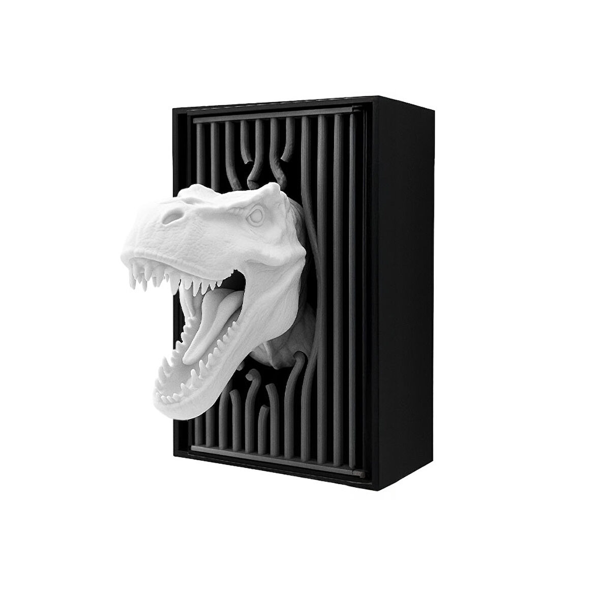 Dinozor Başlı Kitaplık Dekoru