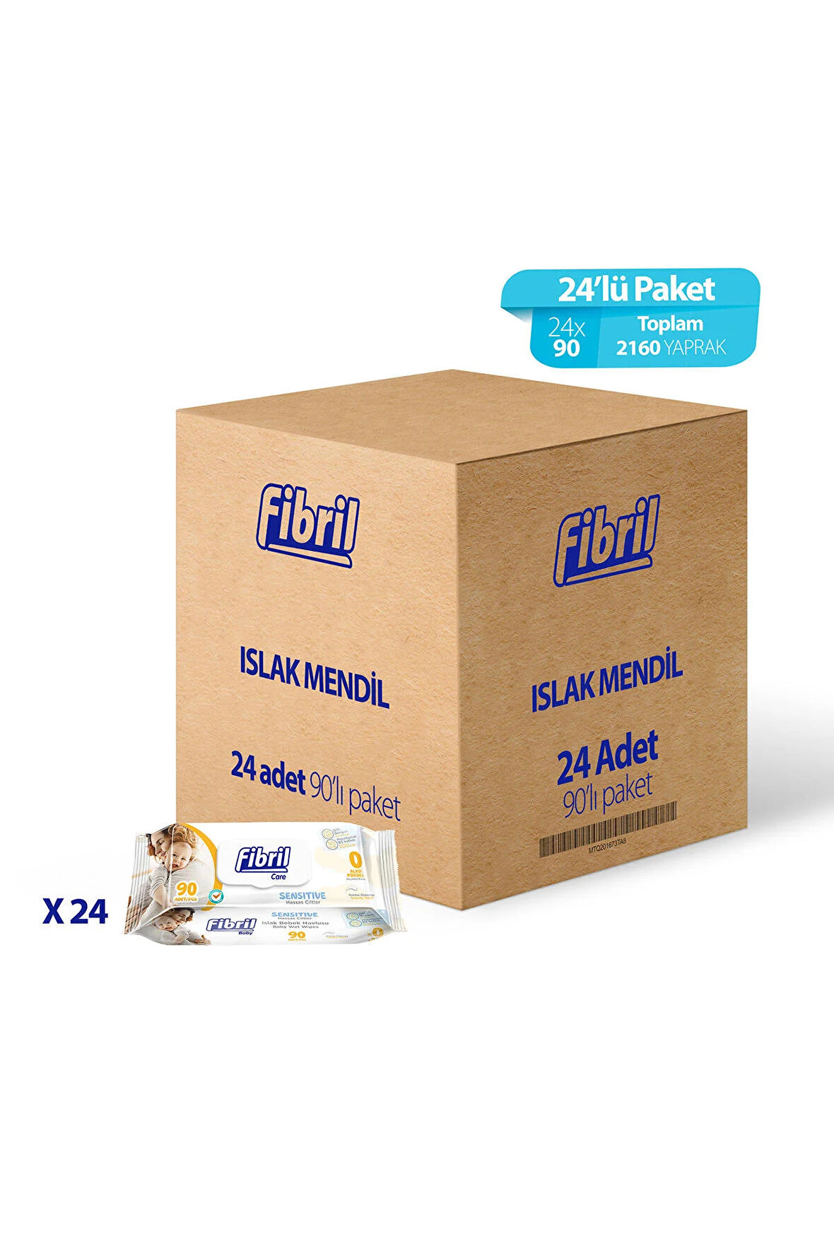 Fibril Baby Sensitive Islak Mendil 24x90 Lı Paket 2160 Yaprak