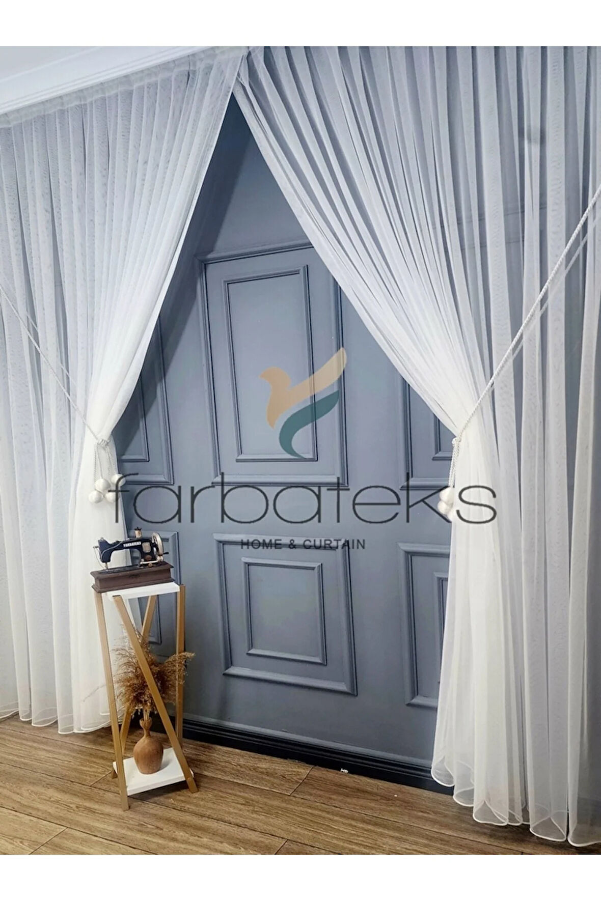 Grek Düz Sade Yeni Tasarım Yalancı Kruvaze Tül Perde