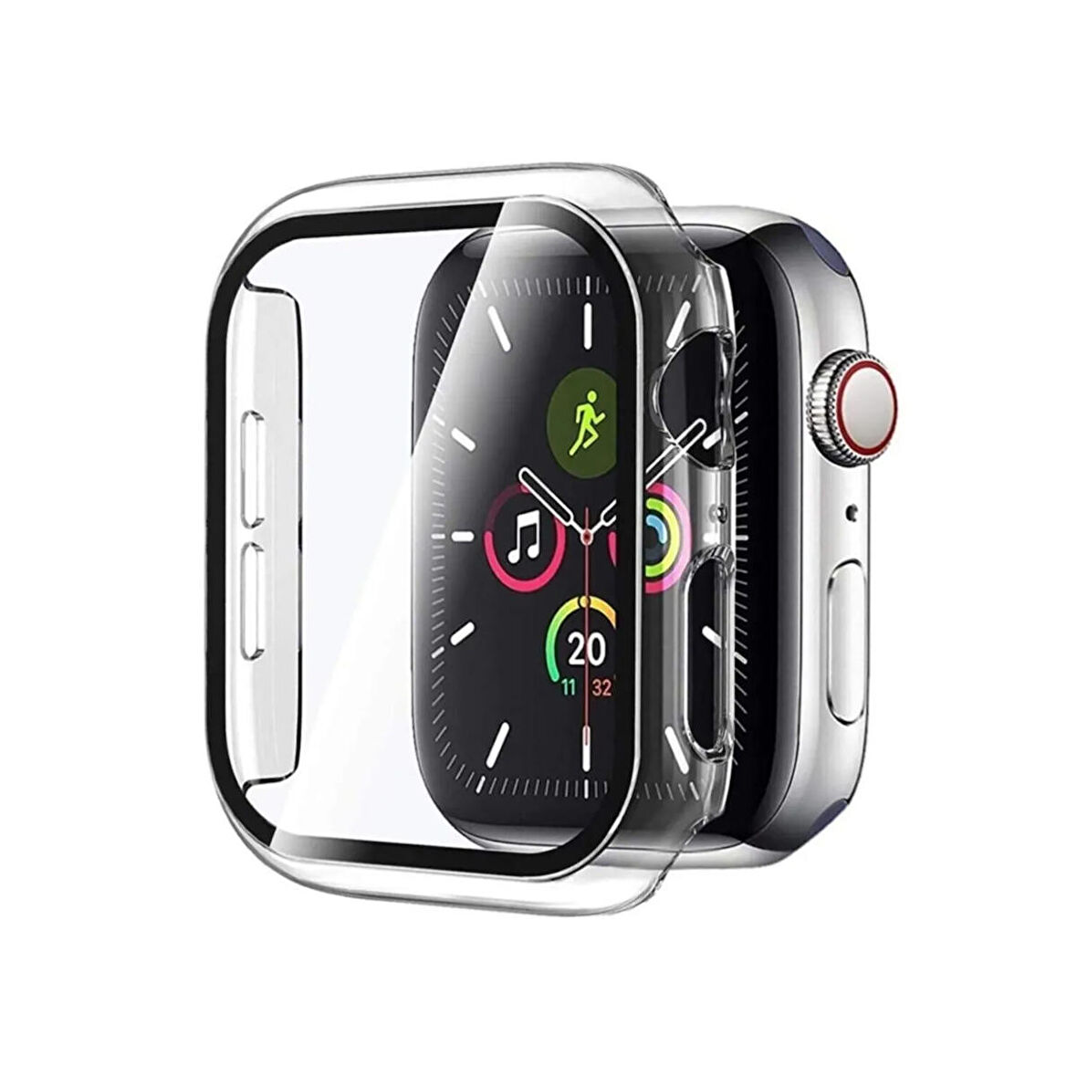Forzacase Apple Watch 40mm Uyumlu Önü Kapalı Ekran Korumalı Sert Rubber Kılıf - FC015