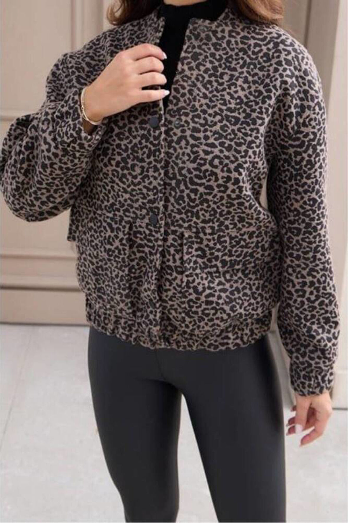 LEOPAR KAŞE ZARA MODEL BOMBER CEKET