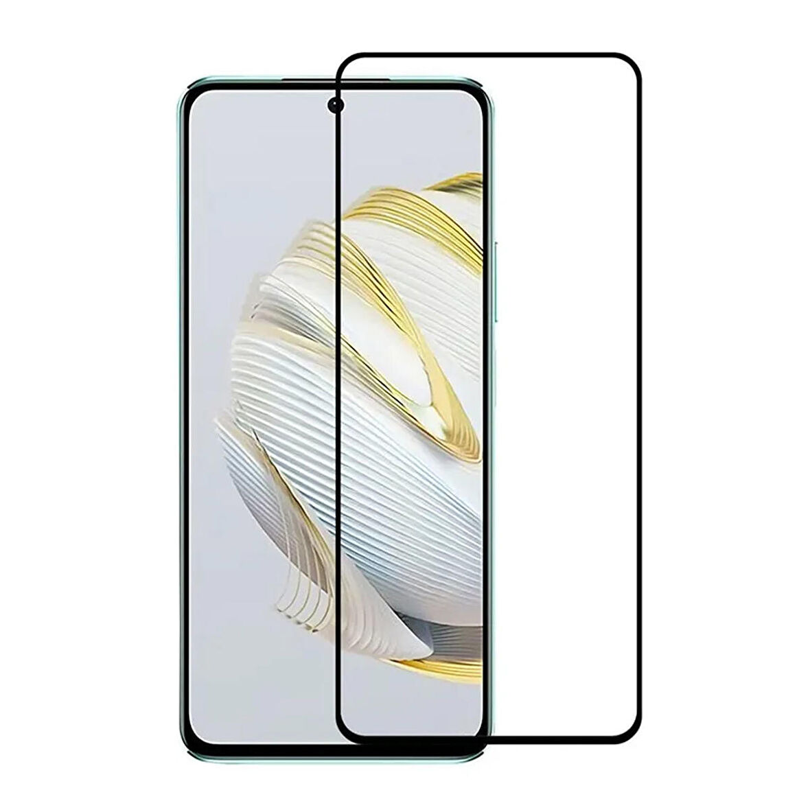 Forzacase Huawei Nova 10 SE ile uyumlu Çerçeveli Tam Kaplayan Temperli Ekran Koruyucu - FC003