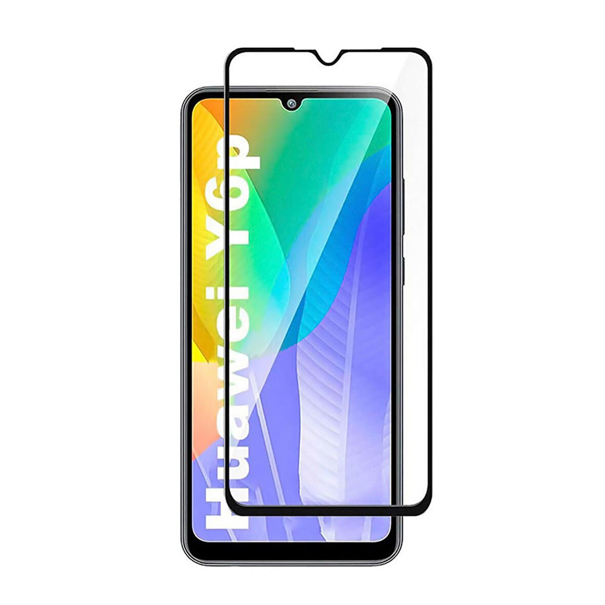 Forzacase Huawei Y6p ile uyumlu Çerçeveli Tam Kaplayan Temperli Ekran Koruyucu - FC003