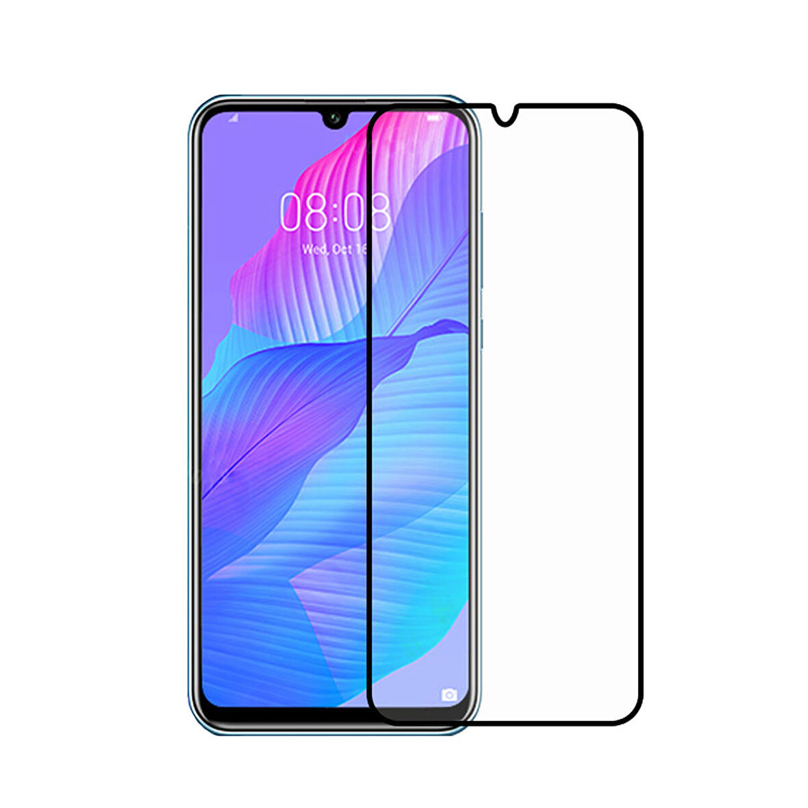 Forzacase Huawei P Smart S ile uyumlu Çerçeveli Tam Kaplayan Temperli Ekran Koruyucu - FC003