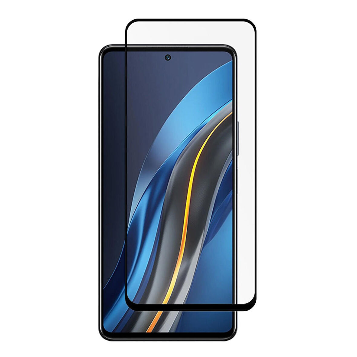 Forzacase Infinix Note 12 VIP X672 ile uyumlu Çerçeveli Tam Kaplayan Temperli Ekran Koruyucu - FC003