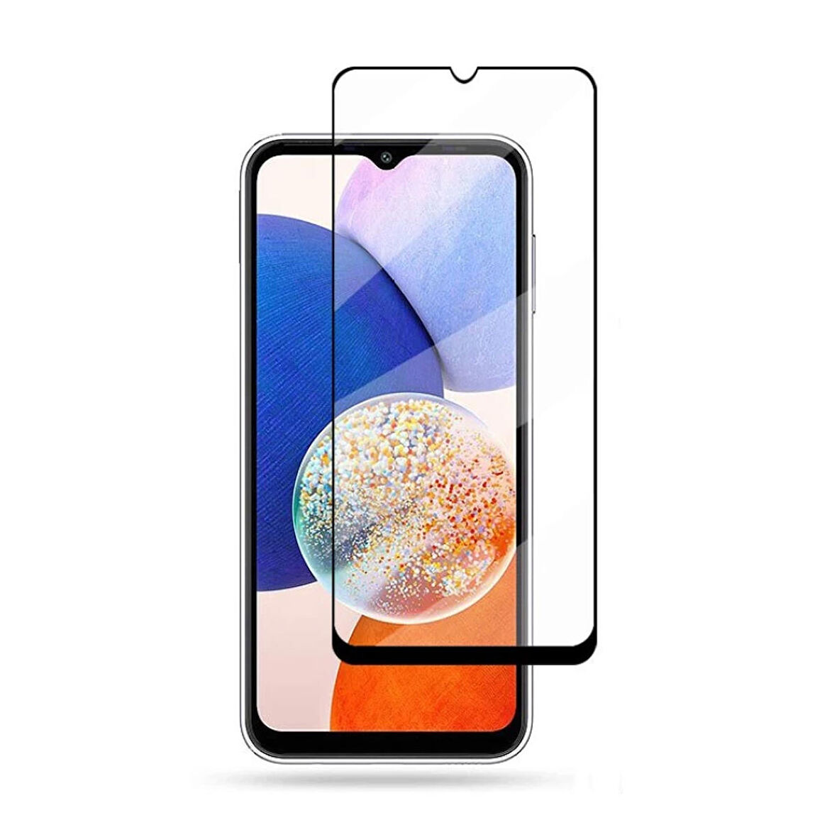 Forzacase Samsung Galaxy A14 5G Çerçeveli Tam Kaplayan Temperli Ekran Koruyucu - FC003