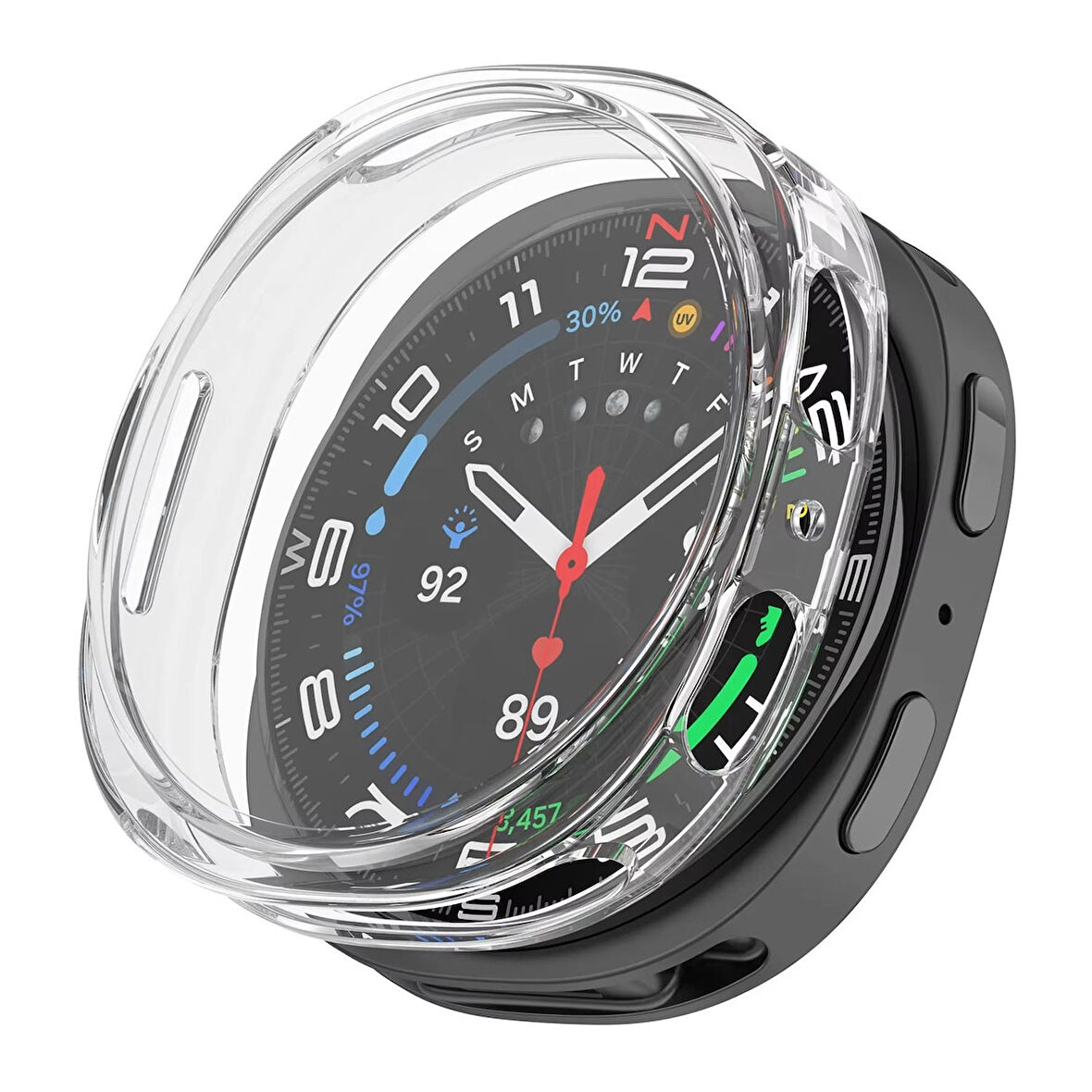 Forzacase Samsung Galaxy Watch 8 40mm ile uyumlu Önü Kapalı Ekran Korumalı Silikon Kılıf - FC010