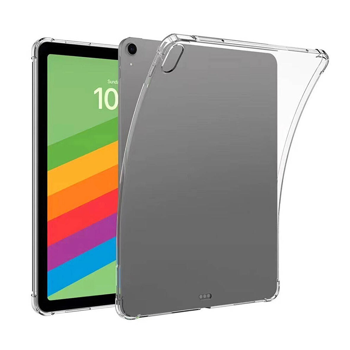 Forzacase iPad Air 4. Nesil 10.9’’ 2020 A2324 A2072 ile uyumlu Anti Shock Silikon Kılıf Şeffaf FC014