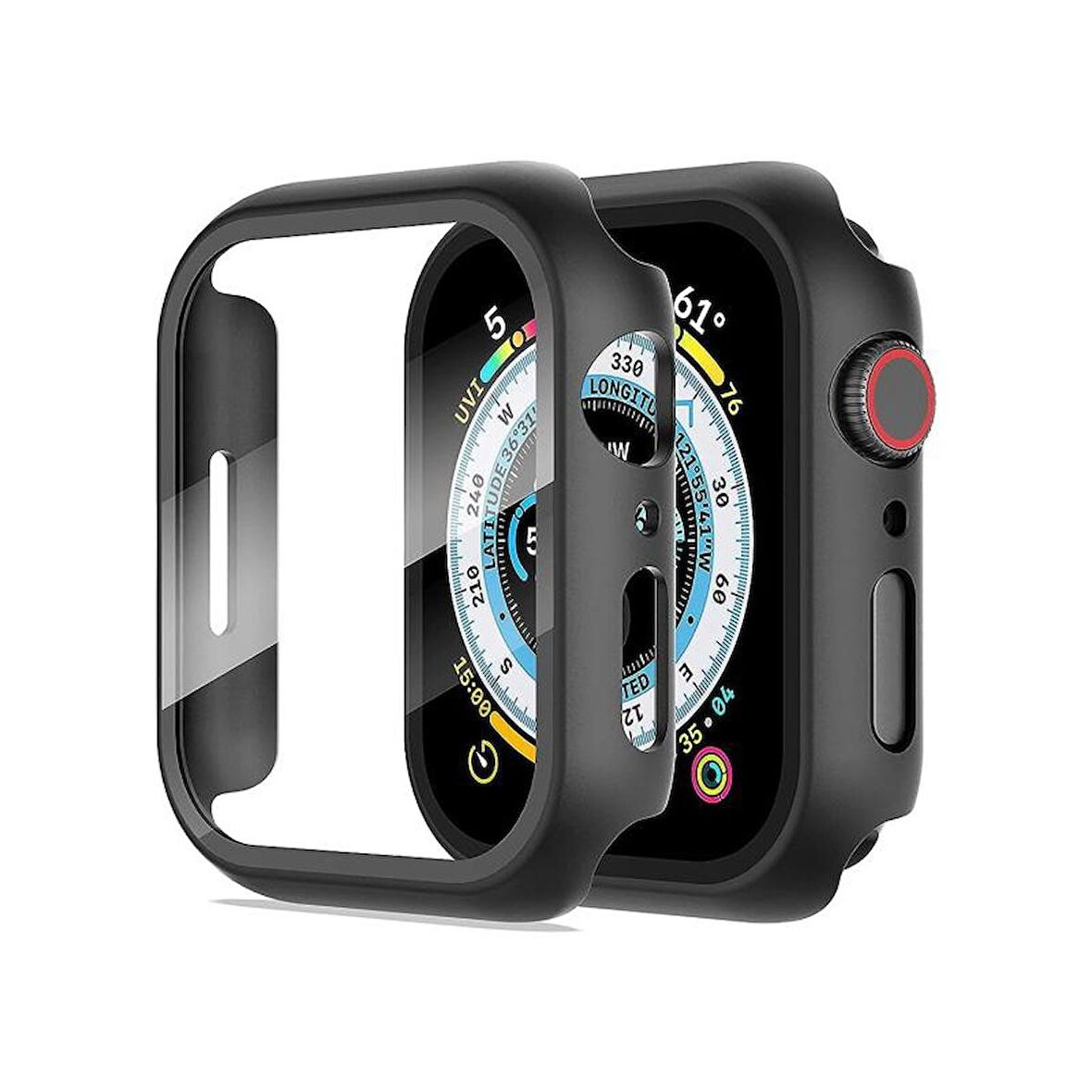 Forzacase Apple Watch 42mm Uyumlu Önü Kapalı Ekran Korumalı Sert Rubber Kılıf - FC015