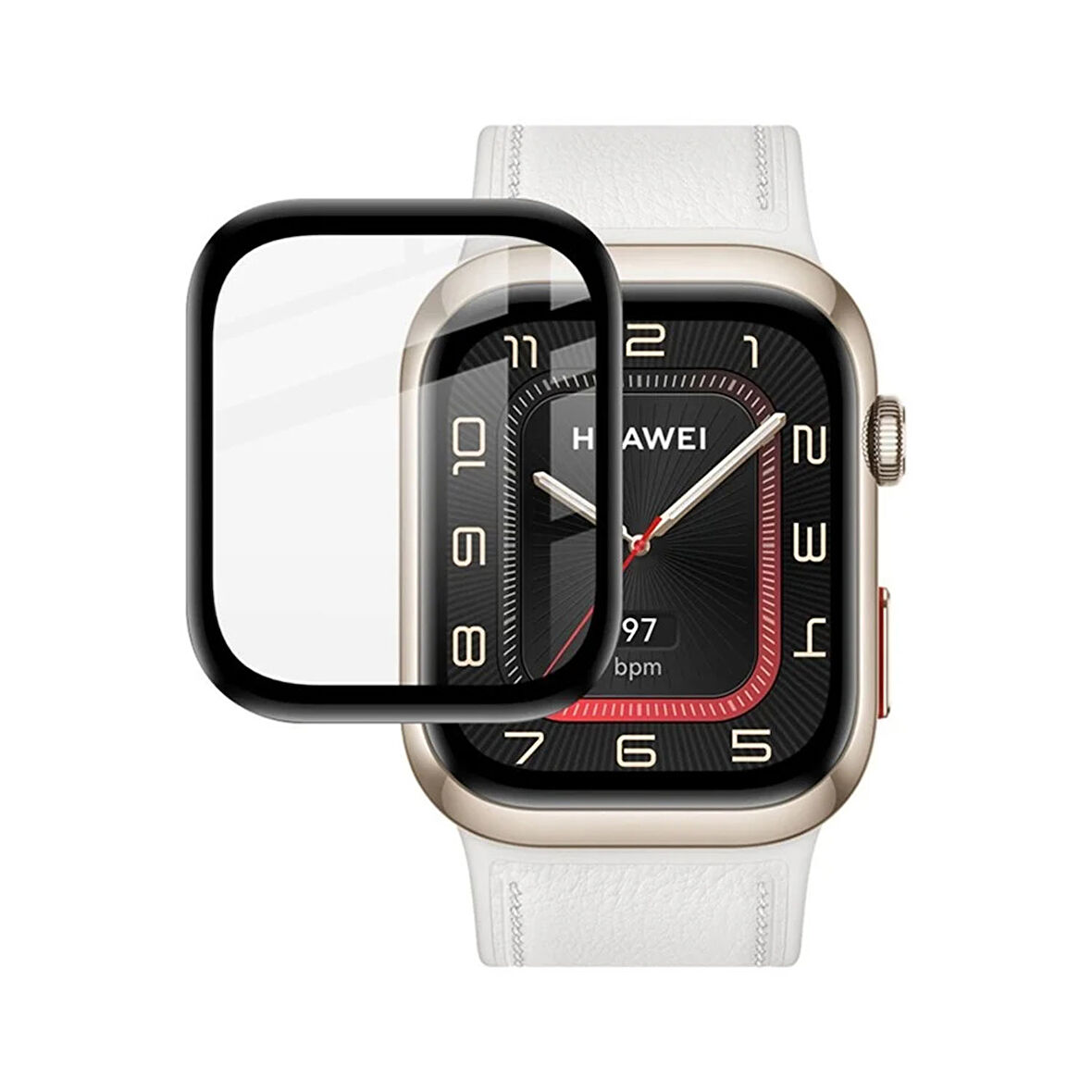 Forzacase Huawei Watch D2 için Çerçeveli Tam Kaplayan 3D Pet Ekran Koruyucu Film - FC016