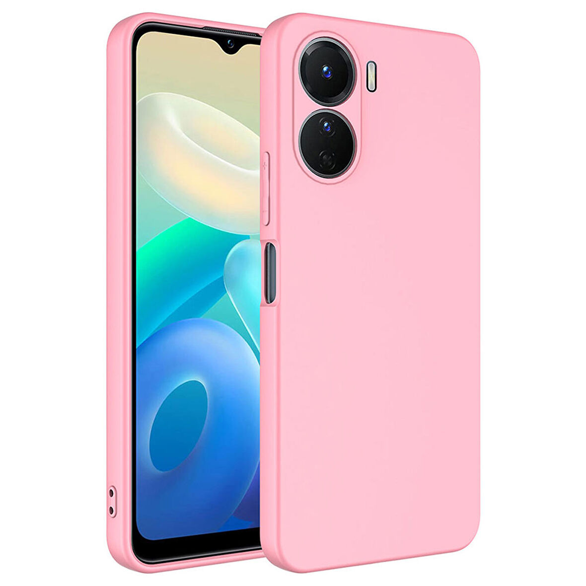 Forzacase Vivo Y16 uyumlu Liquid Serisi İçi Kadife Lansman Silikon Kılıf