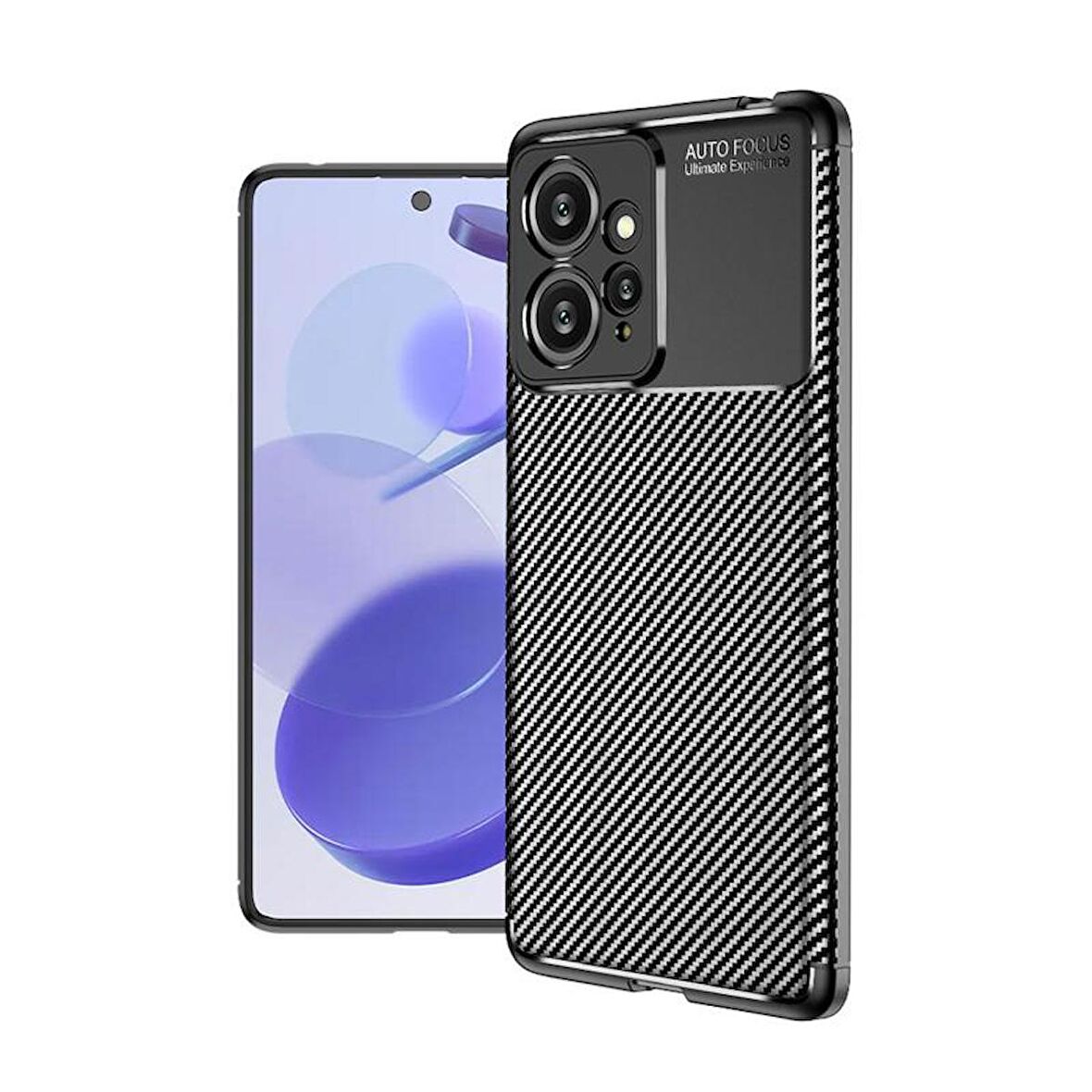 Forzacase Xiaomi Redmi Note 12 4G uyumlu Onix Serisi Carbon Fieber Silikon Kılıf