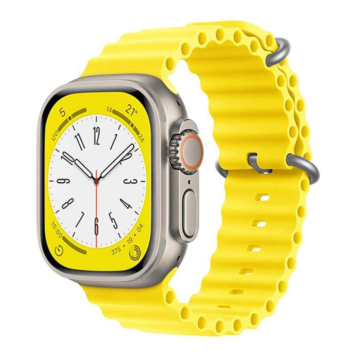 Forzacase Apple Watch 9 41mm Uyumlu Oluklu Ocean Silikon Kordon Kayış - FC006